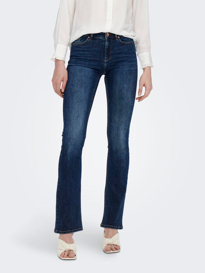 Onlblush Mid Flared Dnm Tai021 Noos Blå