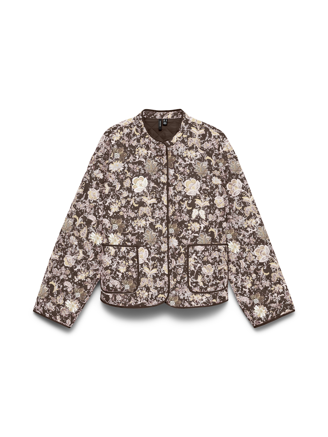 Vmjane Ls Detail Quilted Jacket Wvn Brun