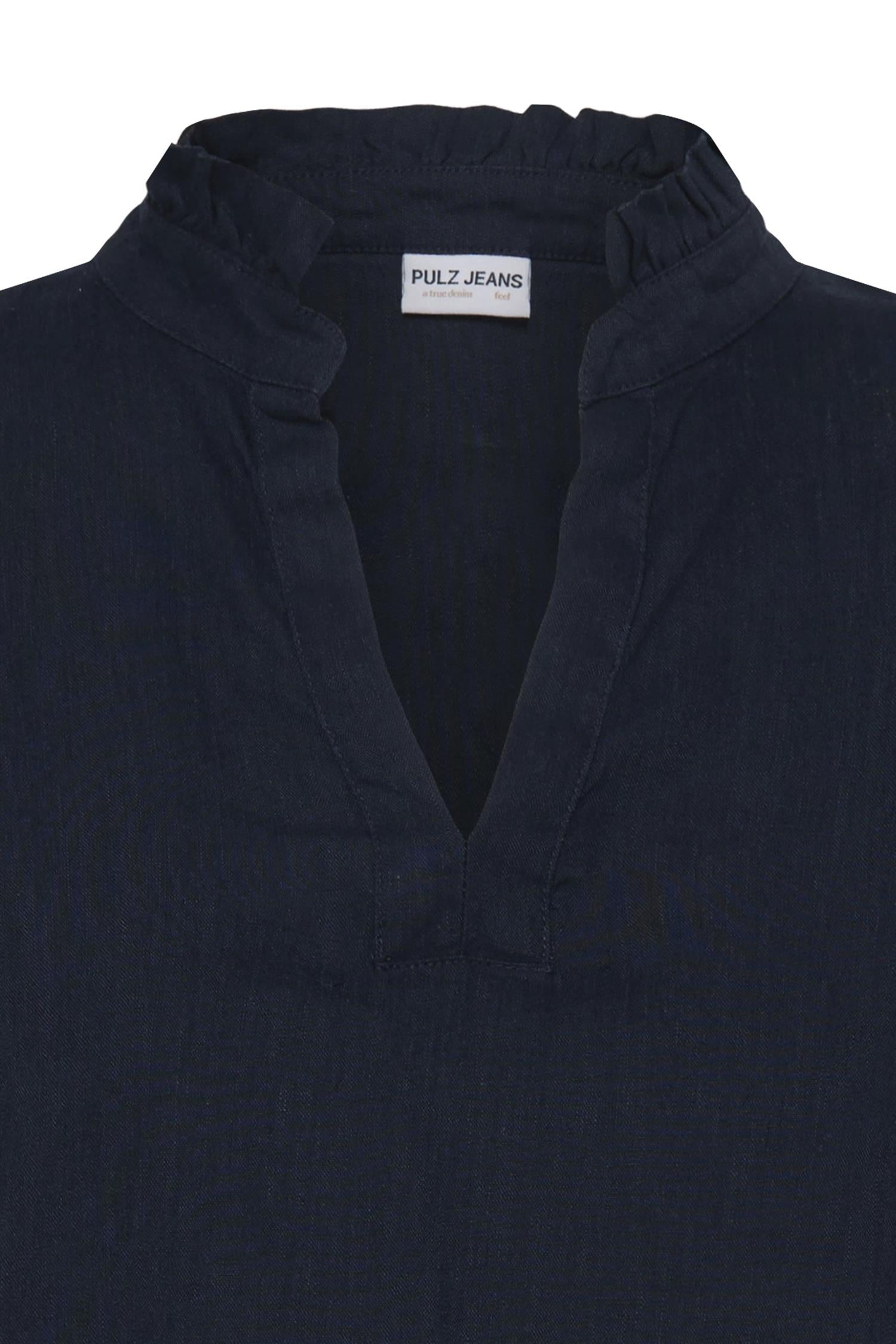Pzluca Frill Blouse Blå