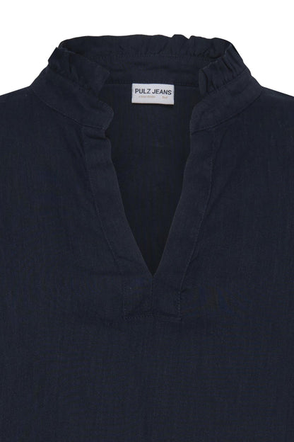 Pzluca Frill Blouse Blå