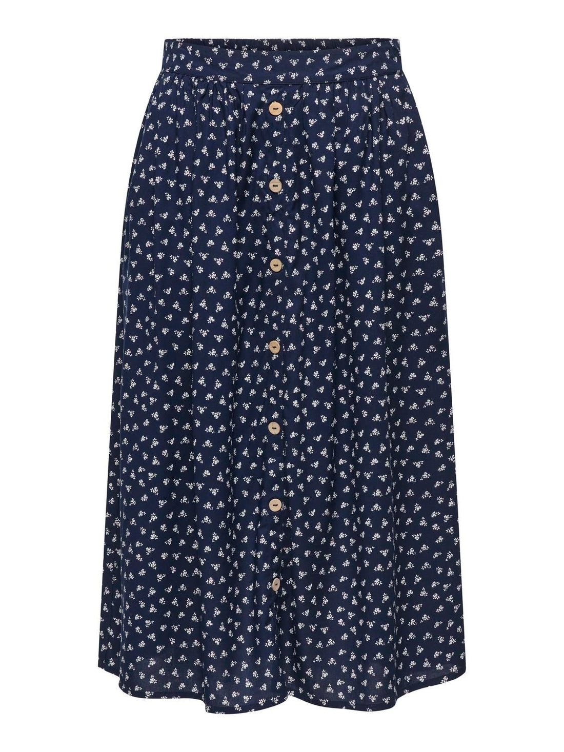 Onlmilano Aop Life Long Skirt Wvn Noos Blå