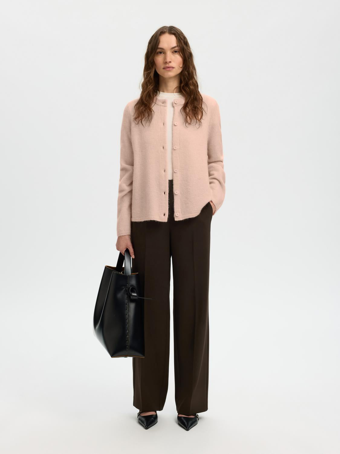 Slwlulu New Ls Knit Cardigan Noos Rosa