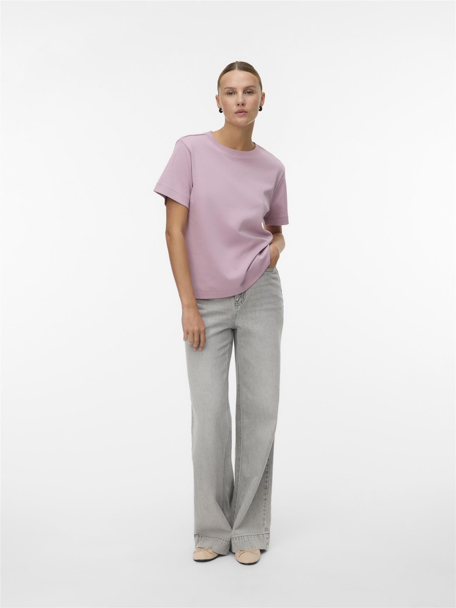 Awnaima Ss O-Neck T-Shirt Noos Rosa