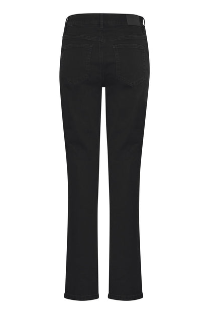 Pzemma Hw Jeans Medium Straight Leg Sort