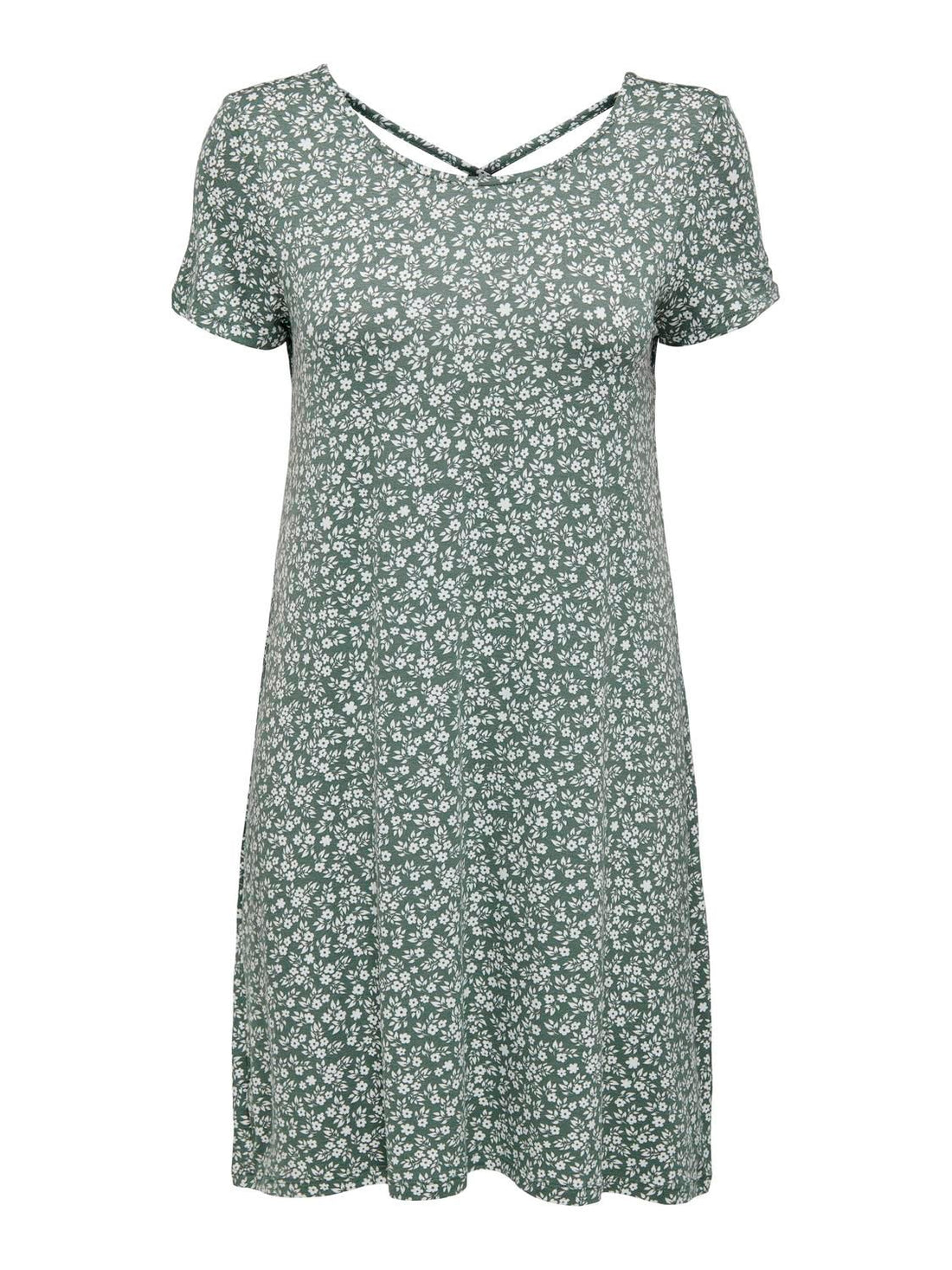 Onlbera Back Lace Up S/s Dress Jrs Noos Grønn