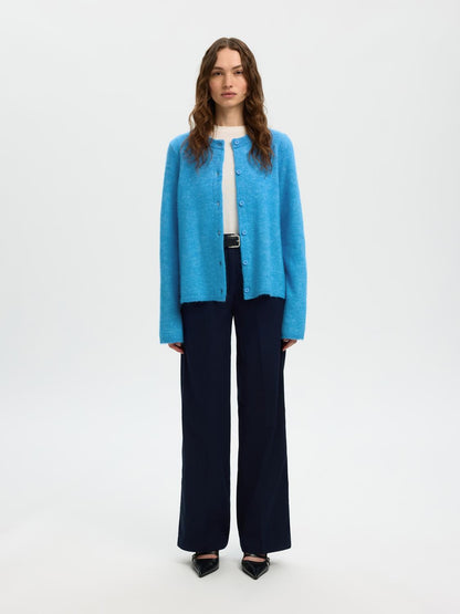 Slwlulu New Ls Knit Cardigan Noos Blå