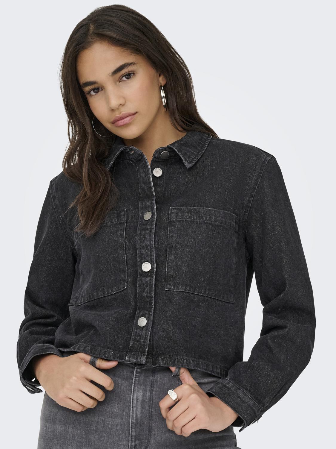 Jdymarly L/s Boxy Shacket  Dnm Noos Sort