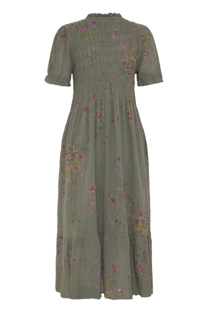 Sbalexa G Long Flo Dress Grønn