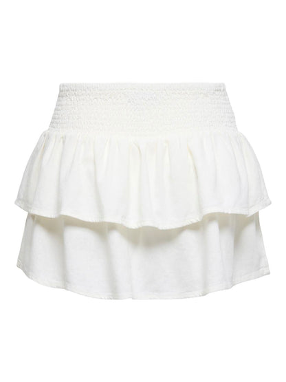 Onlgoa Mw Linen Bl Short Skirt Cc Pnt Hvit