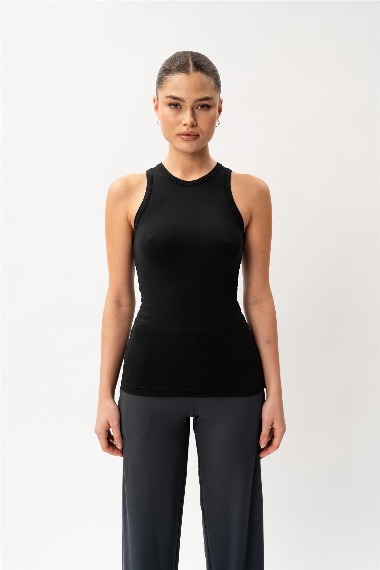 Soft Racerback Tank Svart