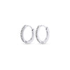 Nilea - Crystal Hoop Earrings Stainless Steel Sølv