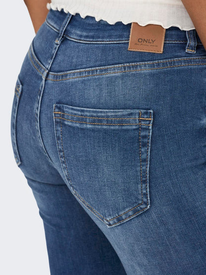 Onlblush Mid Flared Dnm Rea1319 Noos Blå