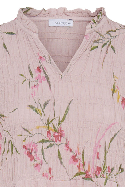 Sbalexa G Long Flo Dress Rosa