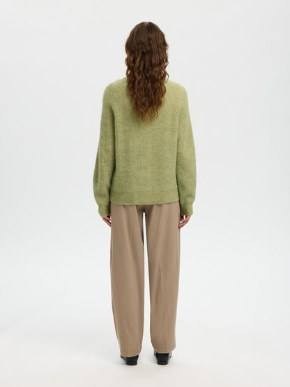 Slwlulu Ls Knit Short Cardigan Noos Grønn