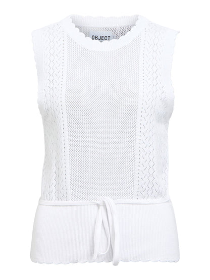 Objjeany Re S/l Knit Top 145 Hvit
