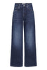 Pzathena Uhw Jeans Wide Leg Dark Blue Denim