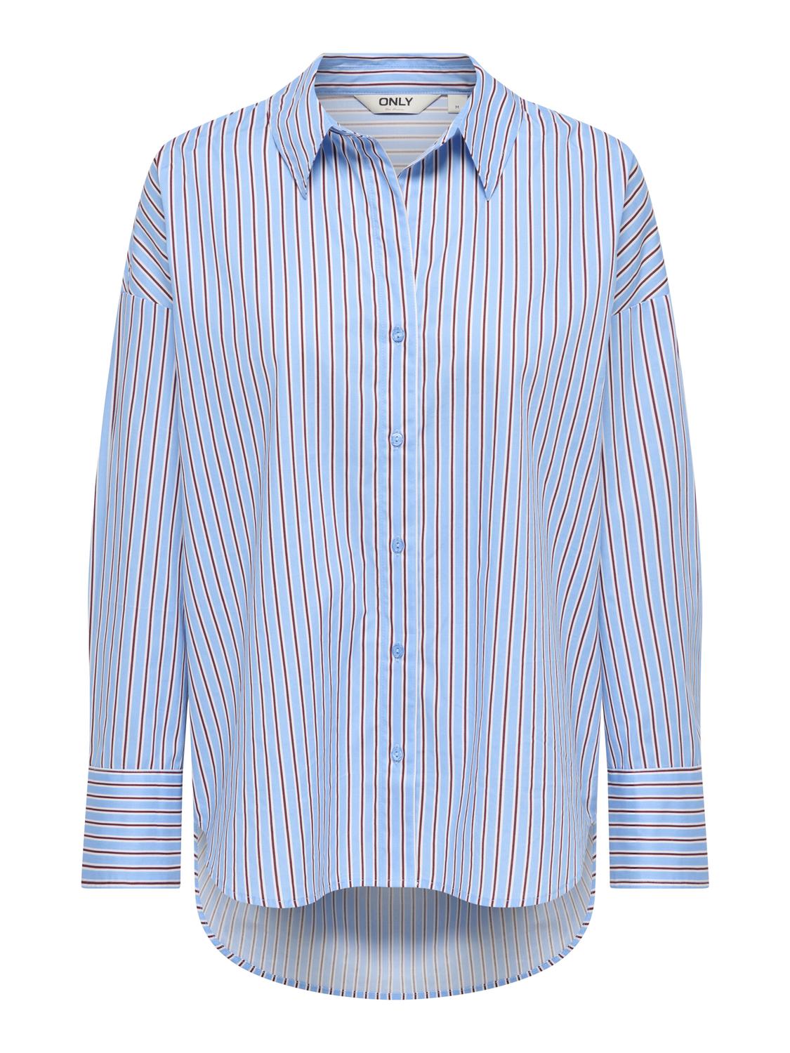 Onloregon Nano Ls Shirt Wvn Blå