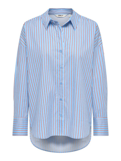 Onloregon Nano Ls Shirt Wvn Blå