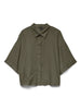 Vmlinn 2/4 Short Shirt Wvn Noos Grønn
