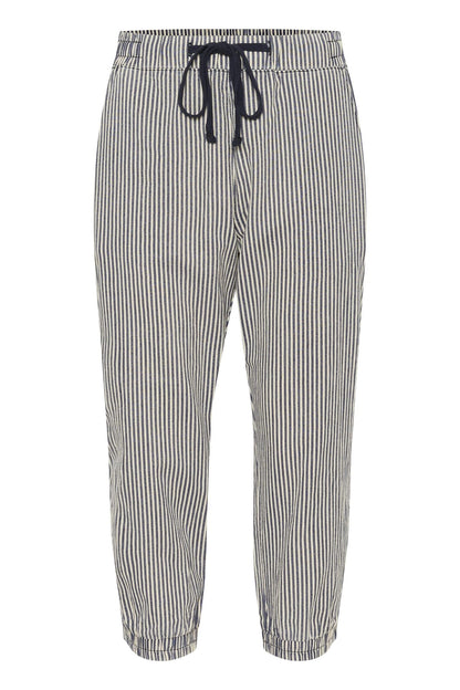 Kanaya Striped Capri Pants Svart