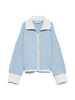 Awollie Ls Zip Knit Cardigan Blå