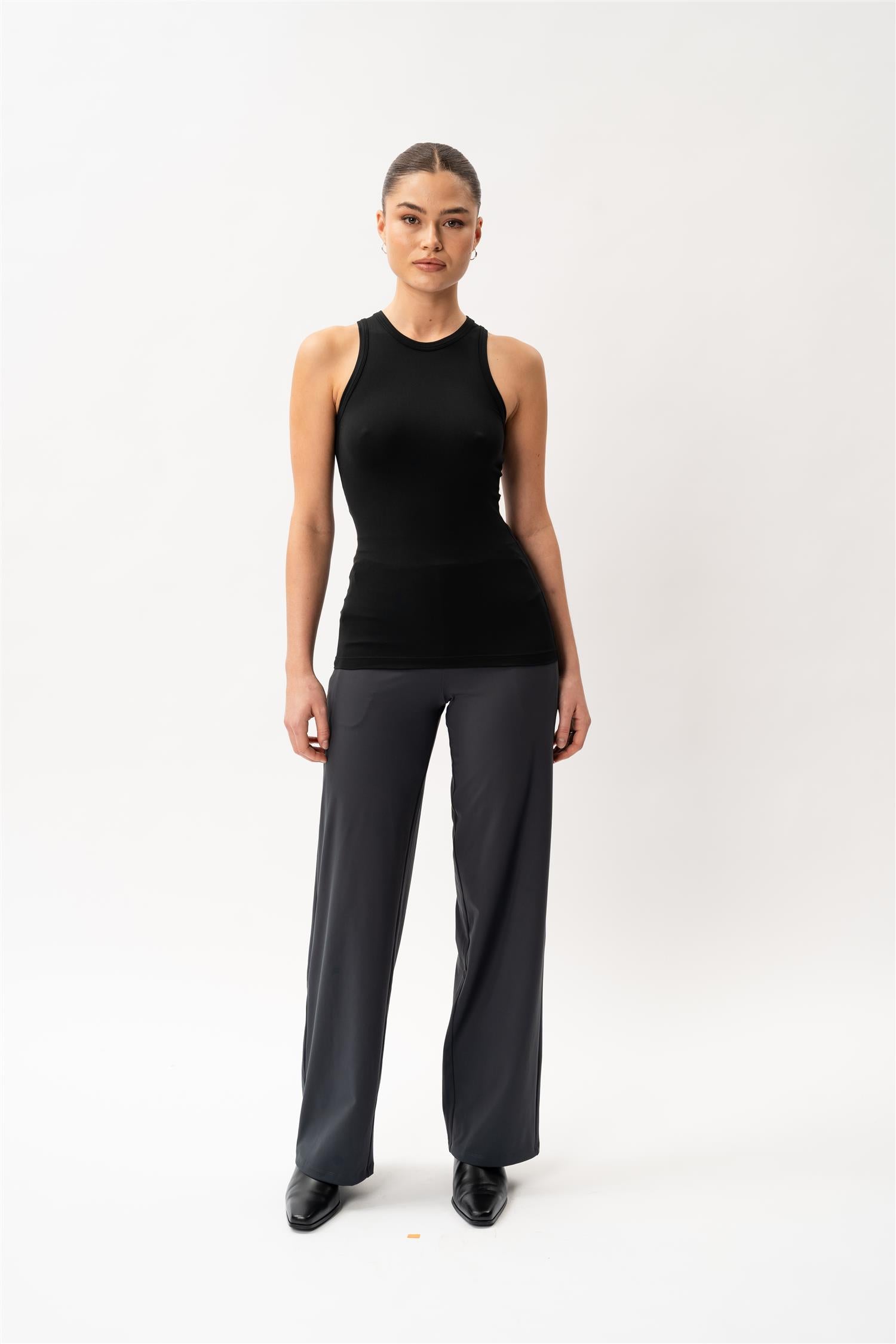 Soft Racerback Tank Svart