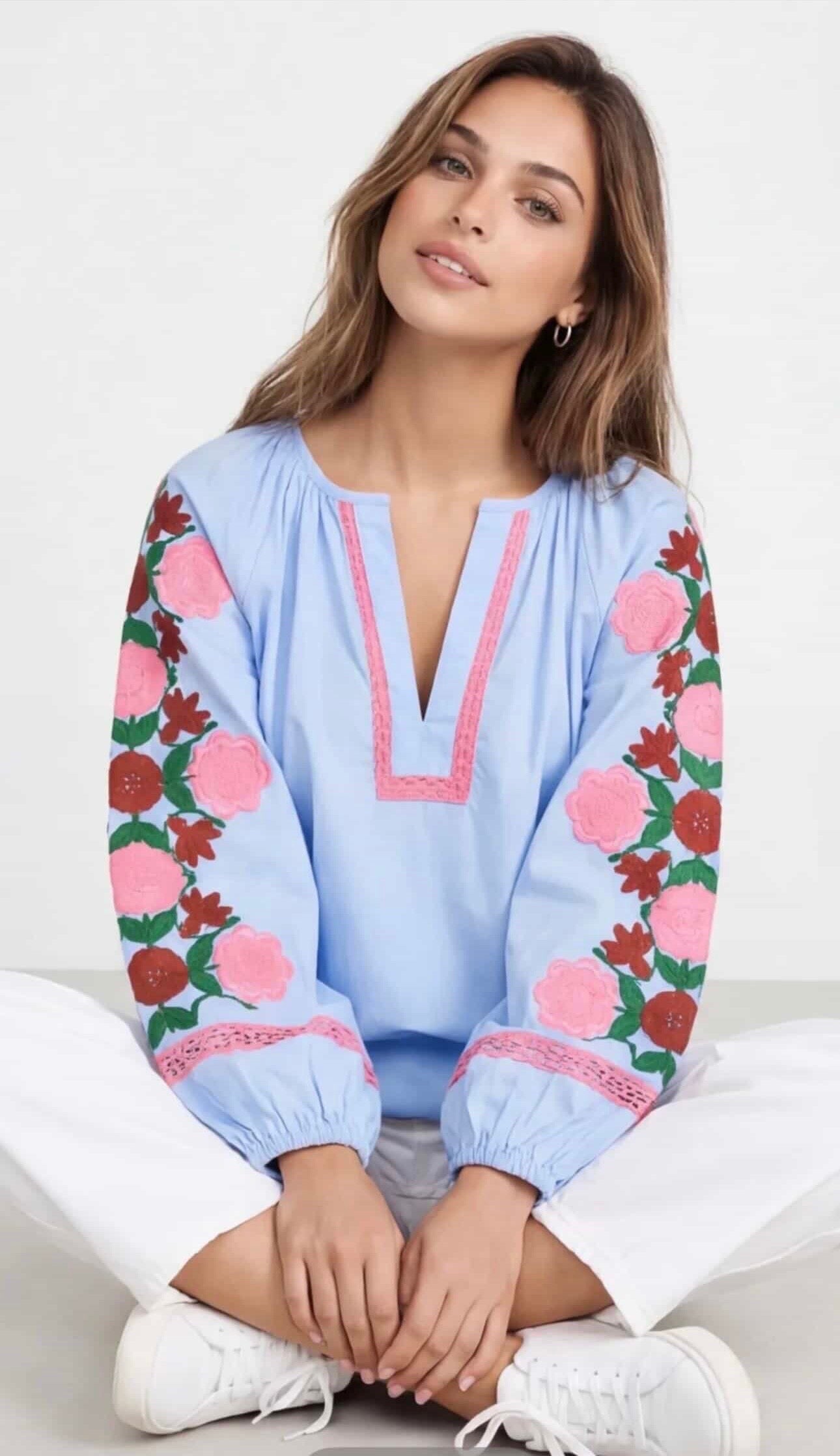 BOHEME COTTON SHIRT 9318 Blå