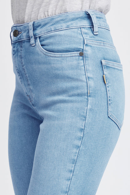 Pzbecca Uhw Bootcut Leg Blå
