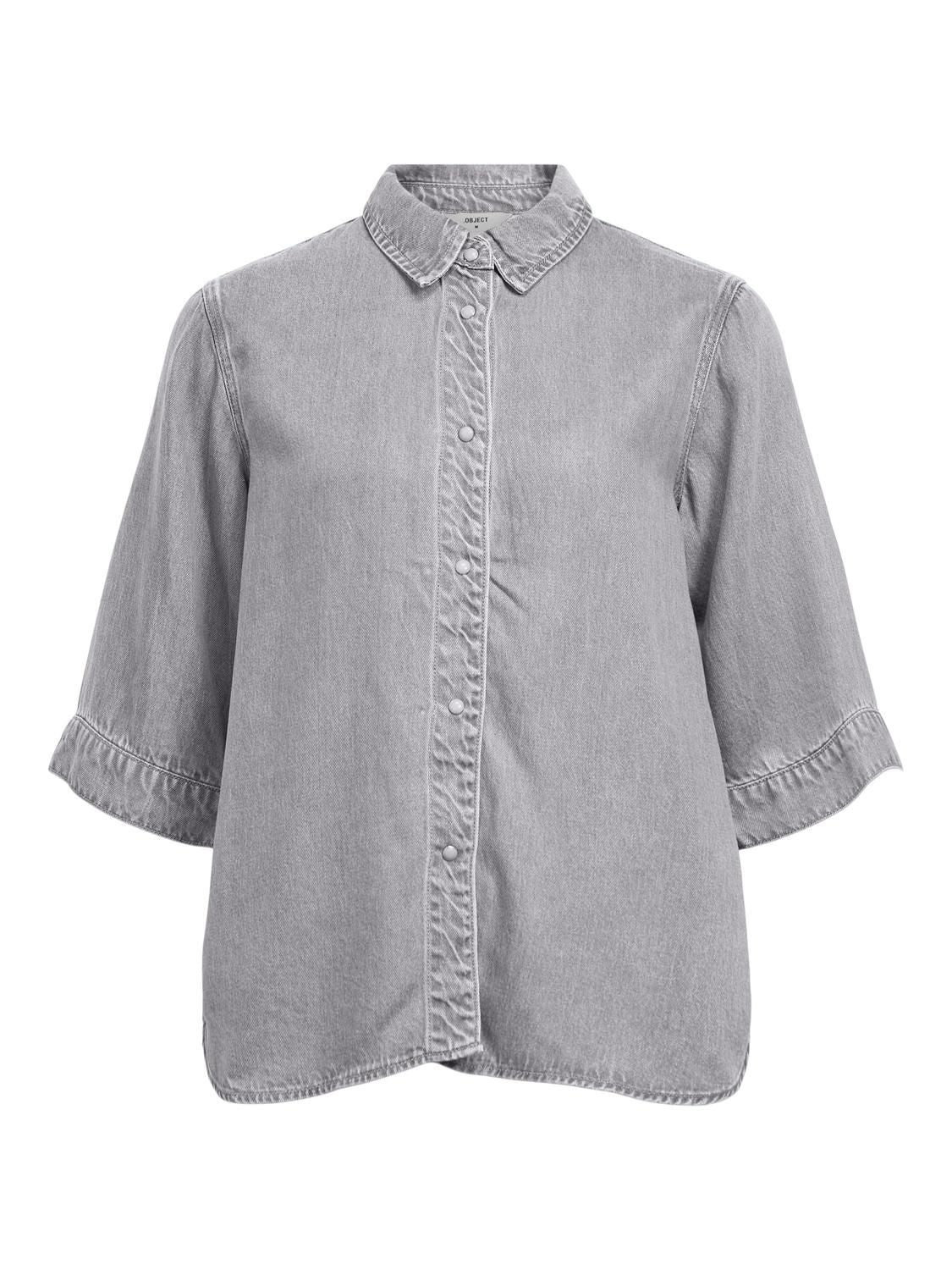 Objframe 2/4 Re Denim Top Noos Grå
