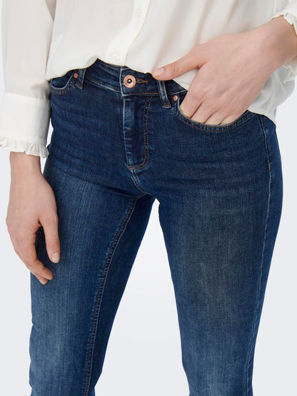 Onlblush Mid Flared Dnm Tai021 Noos Blå