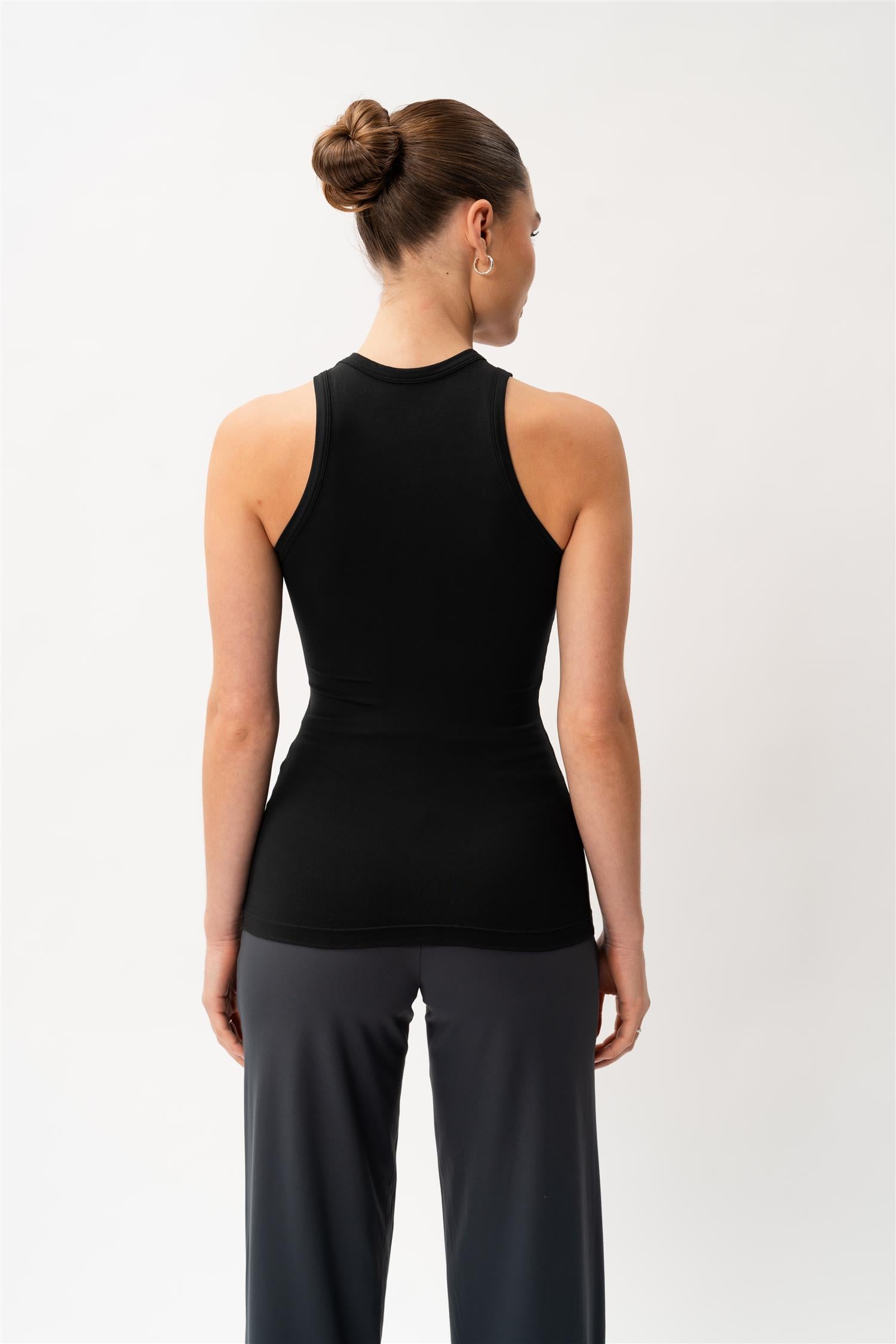 Soft Racerback Tank Svart