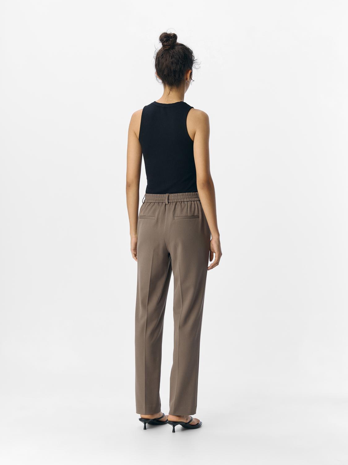 Objlisa Mw Straight Pant Noos Grå