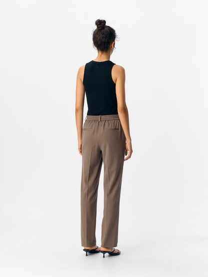 Objlisa Mw Straight Pant Noos Grå