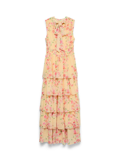 Vmserena Sl Long Frill Dress Wvn Gul