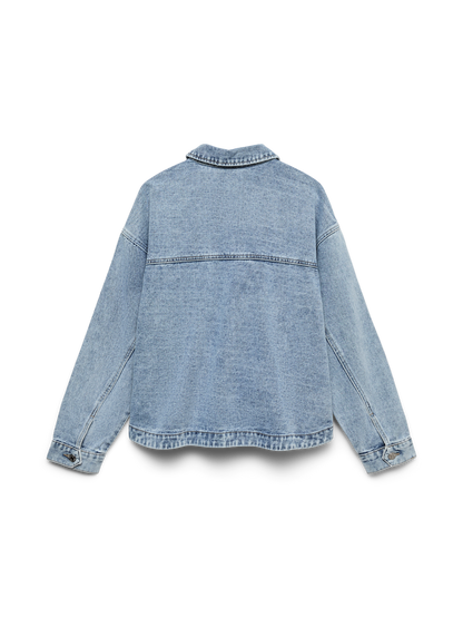Vmjamie Ls Denim Shacket Mix Ga Noos Blå