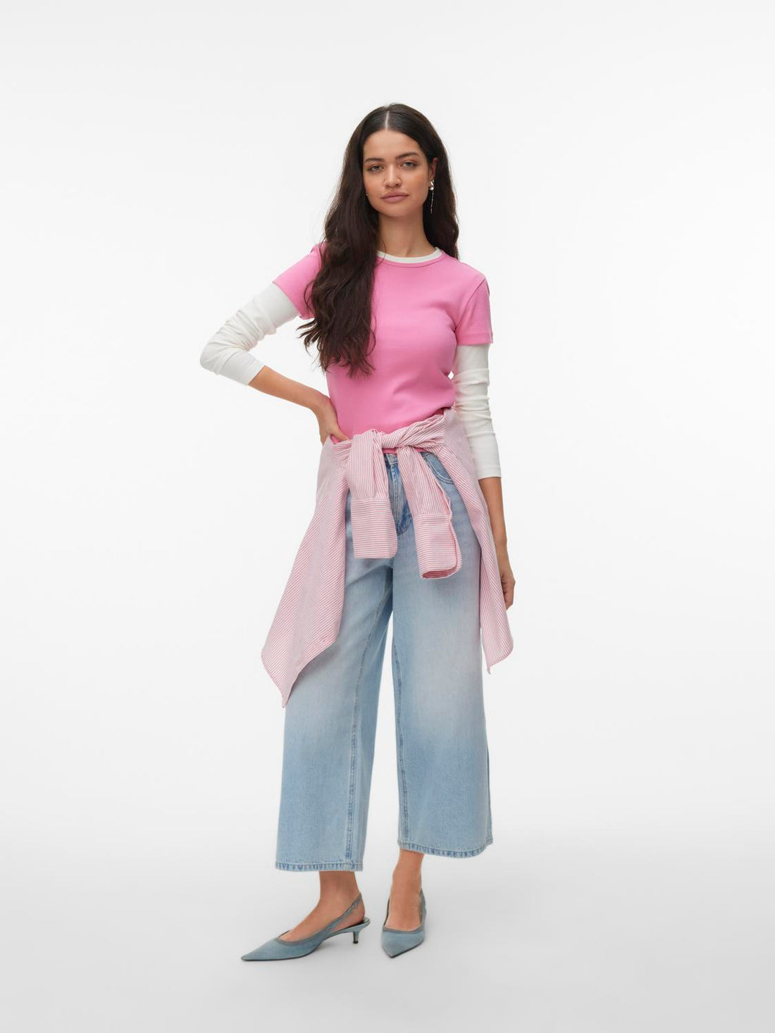 Vmchloe Ss Short Top Jrs Noos Rosa