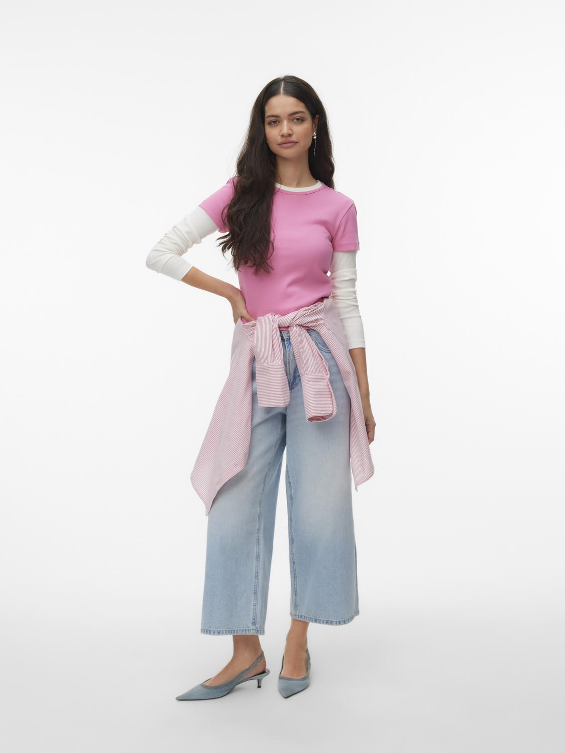 Vmchloe Ss Short Top Jrs Noos Rosa