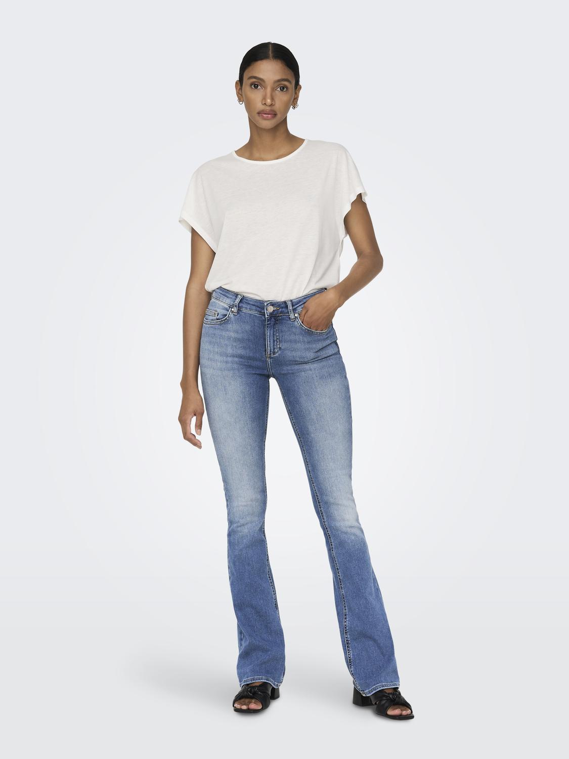 Onlblush Mid Flared Dnm Tai467 Noos Blå