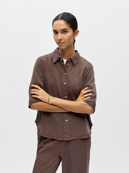 Objframe 2/4 Re Denim Top Noos Brun