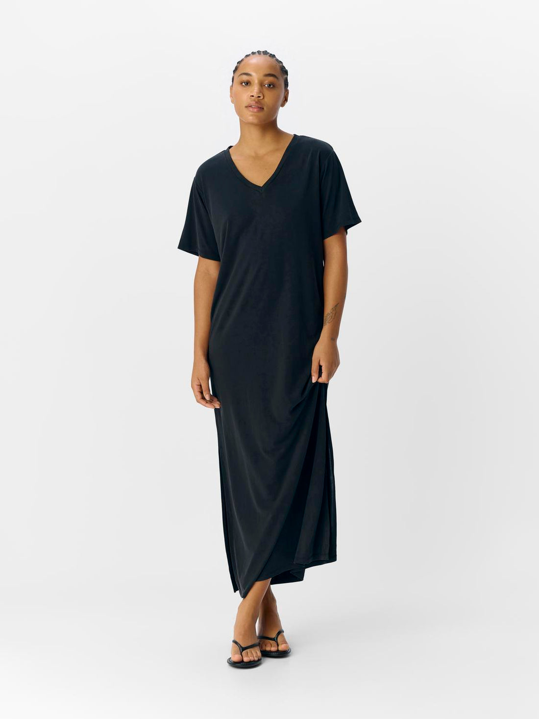 OBJANNIE S/S LO ANKLE DRESS DIV Sort