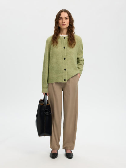 Slwlulu Ls Knit Short Cardigan Noos Grønn