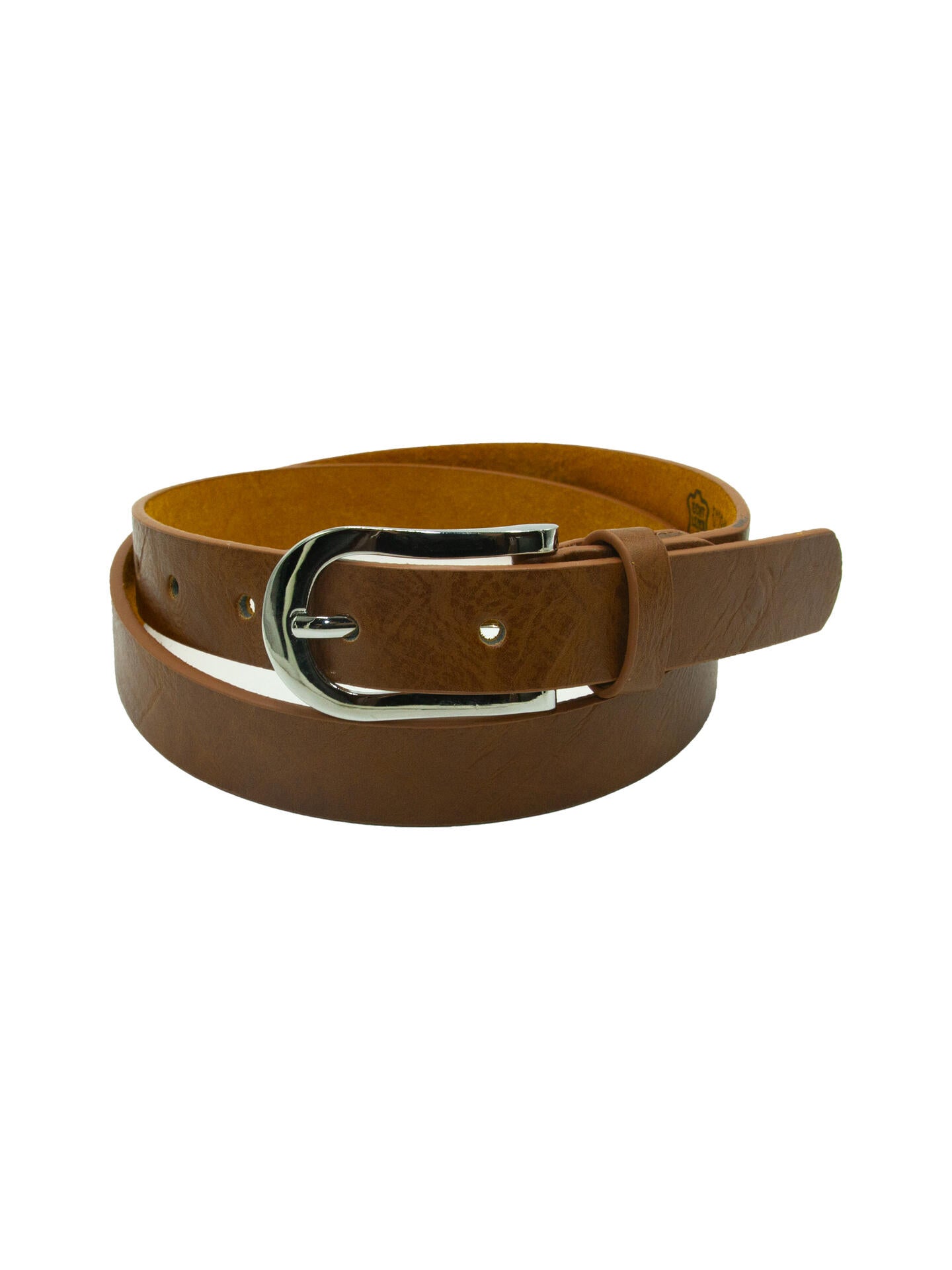 Belte klassisk m/enkel spenne 2,5 cm Cognac