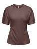 Onlceline S/s Button Top Ff Jrs Brun