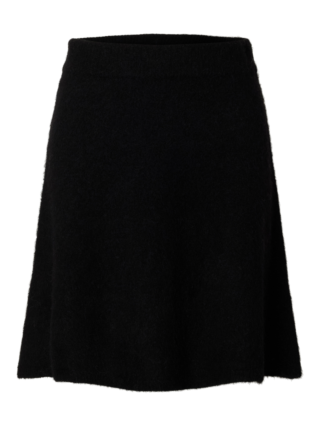 Slflulu Brushed Hw Knit Skirt Svart