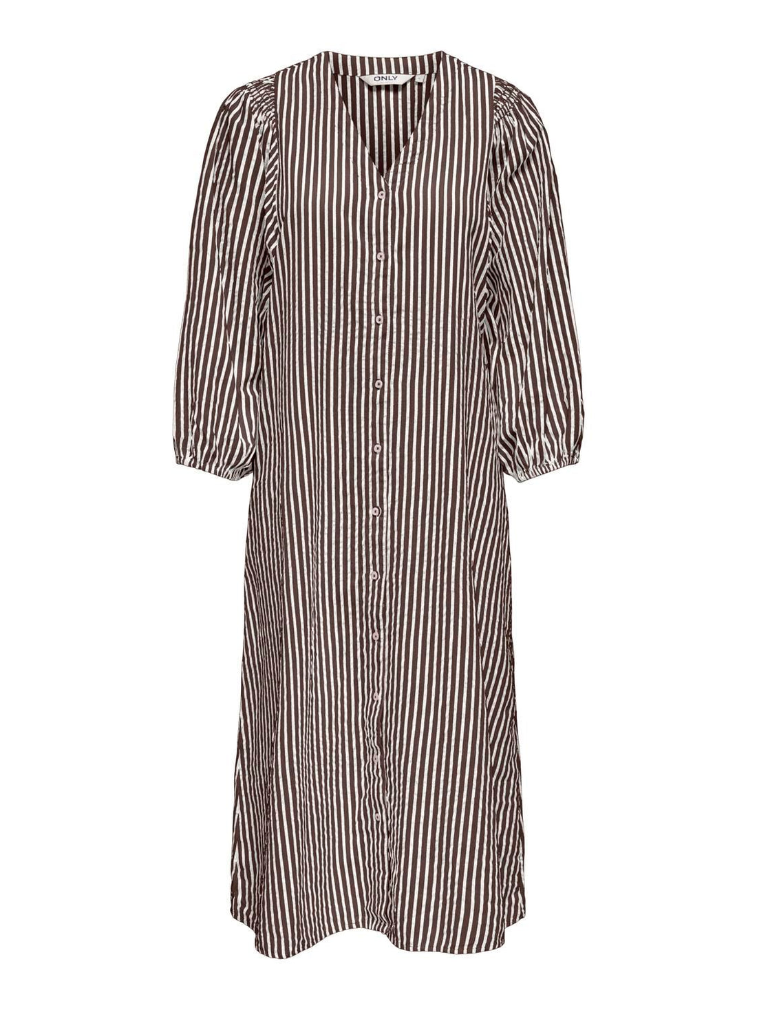 Onlrolly L/s Midi Stripe Dress Cs Wvn Grå