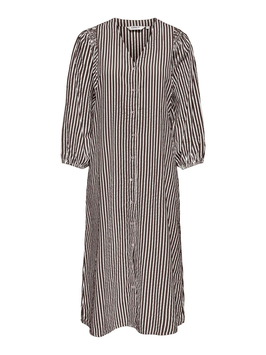 Onlrolly L/s Midi Stripe Dress Cs Wvn Grå
