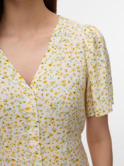 Vmalba Ss Short Dress Wvn Noos Gul