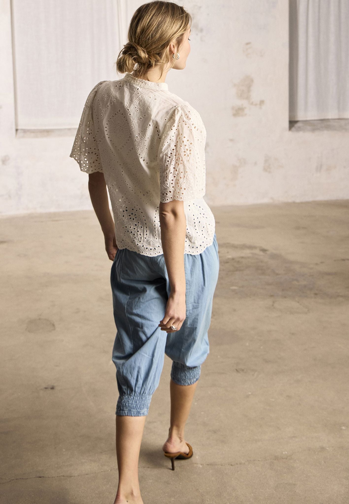 Pzjill Denim Capri Blå
