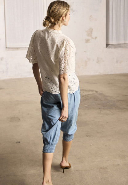 Pzjill Denim Capri Blå