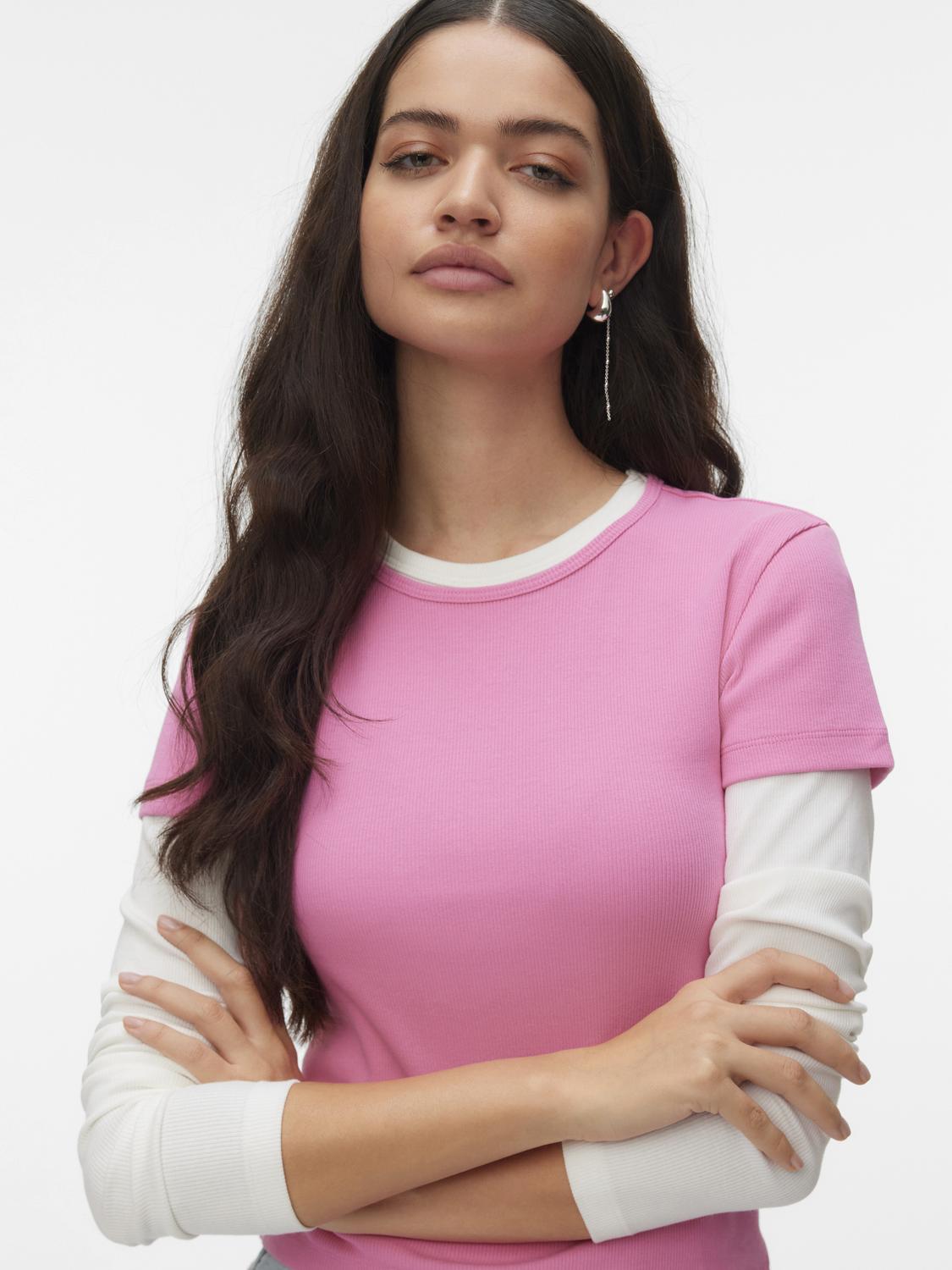 Vmchloe Ss Short Top Jrs Noos Rosa